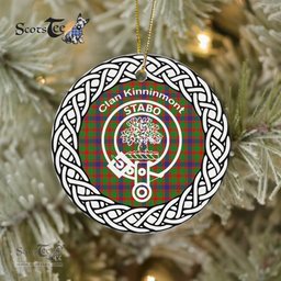 Kinninmont Clan Tartan Crest Badge Plaid Ornament Gift. Christmas Tree Ornament Tartan Ornament Great Christmas Ornaments Gift