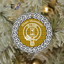 Houston Clan Tartan Crest Badge Plaid Ornament Gift. Christmas Tree Ornament Tartan Ornament Great Christmas Ornaments Gift