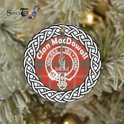 MacDowall Clan Tartan Crest Badge Plaid Ornament Gift. Christmas Tree Ornament Tartan Ornament Great Christmas Ornaments Gift