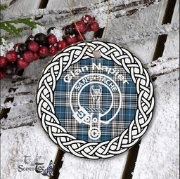 Napier Clan Tartan Crest Badge Plaid Ornament Gift. Christmas Tree Ornament Tartan Ornament Great Christmas Ornaments Gift