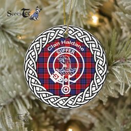 Haldane Clan Tartan Crest Badge Plaid Ornament Gift. Christmas Tree Ornament Tartan Ornament Great Christmas Ornaments Gift