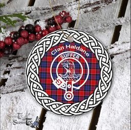 Haldane Clan Tartan Crest Badge Plaid Ornament Gift. Christmas Tree Ornament Tartan Ornament Great Christmas Ornaments Gift