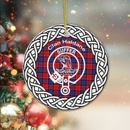 Haldane Clan Tartan Crest Badge Plaid Ornament Gift. Christmas Tree Ornament Tartan Ornament Great Christmas Ornaments Gift