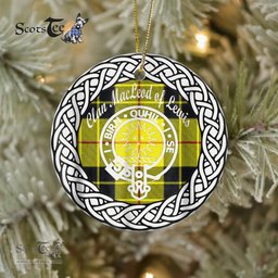 MacLeod Of Lewis Clan Tartan Crest Badge Plaid Ornament Gift. Christmas Tree Ornament Tartan Ornament Great Christmas Ornaments Gift
