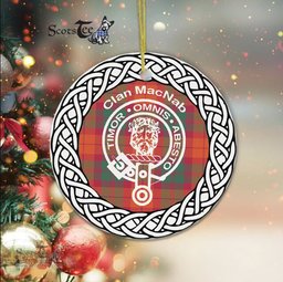 MacNab Clan Tartan Crest Badge Plaid Ornament Gift. Christmas Tree Ornament Tartan Ornament Great Christmas Ornaments Gift