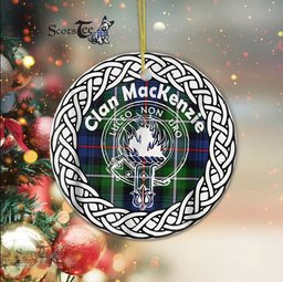 MacKenzie Clan Tartan Crest Badge Plaid Ornament Gift. Christmas Tree Ornament Tartan Ornament Great Christmas Ornaments Gift