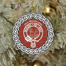 MacDougall Clan Tartan Crest Badge Plaid Ornament Gift. Christmas Tree Ornament Tartan Ornament Great Christmas Ornaments Gift