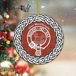 MacDougall Clan Tartan Crest Badge Plaid Ornament Gift. Christmas Tree Ornament Tartan Ornament Great Christmas Ornaments Gift