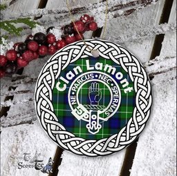 Lamont Clan Tartan Crest Badge Plaid Ornament Gift. Christmas Tree Ornament Tartan Ornament Great Christmas Ornaments Gift