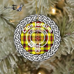 Jardine Clan Tartan Crest Badge Plaid Ornament Gift. Christmas Tree Ornament Tartan Ornament Great Christmas Ornaments Gift