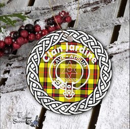 Jardine Clan Tartan Crest Badge Plaid Ornament Gift. Christmas Tree Ornament Tartan Ornament Great Christmas Ornaments Gift