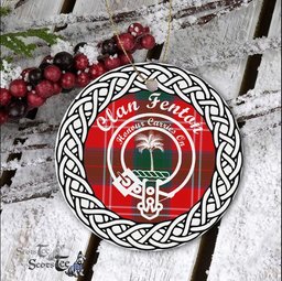 Fenton Ornaments Fenton Clan Tartan Crest Badge Plaid Ornament Gift. Christmas Tree Ornament Tartan Ornament Great Christmas Ornaments Gift
