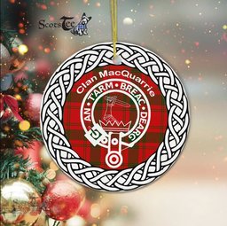 MacQuarrie Clan Tartan Crest Badge Plaid Ornament Gift. Christmas Tree Ornament Tartan Ornament Great Christmas Ornaments Gift