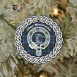 MacInnes Clan Tartan Crest Badge Plaid Ornament Gift. Christmas Tree Ornament Tartan Ornament Great Christmas Ornaments Gift