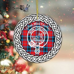 MacTavish Clan Tartan Crest Badge Plaid Ornament Gift. Christmas Tree Ornament Tartan Ornament Great Christmas Ornaments Gift