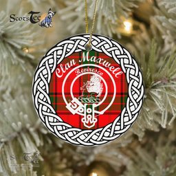 Maxwell Scottish Clan Tartan Crest Badge Old Plaid Ornament Gift. Christmas Tree Ornament Tartan Ornament Great Christmas Ornaments Gift
