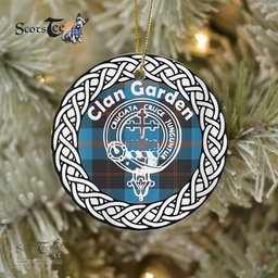 Garden Clan Tartan Crest Badge Plaid Ornament Gift. Christmas Tree Ornament Tartan Ornament Great Christmas Ornaments Gift