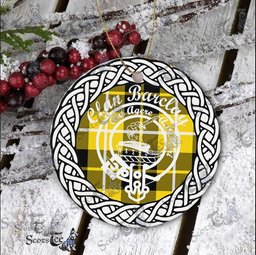 Barclay Clan Tartan Crest Badge Plaid Ornament Gift. Christmas Tree Ornament Barclay Clan Tartan Ornament Great Christmas Ornaments Gift