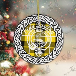 Barclay Clan Tartan Crest Badge Plaid Ornament Gift. Christmas Tree Ornament Barclay Clan Tartan Ornament Great Christmas Ornaments Gift