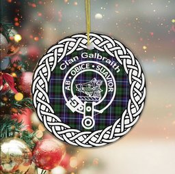 Galbraith Clan Tartan Crest Badge Plaid Ornament Gift. Christmas Tree Ornament Tartan Ornament Great Christmas Ornaments Gift