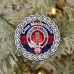 MacLachlan Scottish Clan Tartan Crest Badge Old Plaid Ornament Gift. Christmas Tree Ornament Tartan Ornament Great Christmas Ornaments Gift