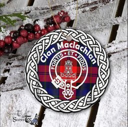 MacLachlan Scottish Clan Tartan Crest Badge Old Plaid Ornament Gift. Christmas Tree Ornament Tartan Ornament Great Christmas Ornaments Gift