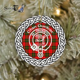 Dunbar Clan Tartan Crest Badge Plaid Ornament Gift. Christmas Tree Ornament Tartan Ornament Great Christmas Ornaments Gift