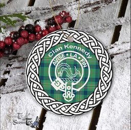 Kennedy Ancient Clan Tartan Crest Badge Plaid Ornament Gift. Christmas Tree Ornament Tartan Ornament Great Christmas Ornaments Gift