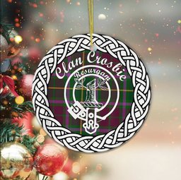 Crosbie Clan Tartan Crest Badge Plaid Ornament Gift. Christmas Tree Ornament Crosbie Clan Tartan Ornament Great Christmas Ornaments Gift