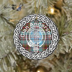Anderson Clan Tartan Crest Badge Plaid Ornament Gift. Christmas Tree Ornament Anderson Clan Tartan Ornament Great Christmas Ornaments Gift