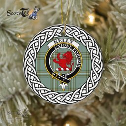 Kelly Scottish Clan Tartan Crest Badge Old Plaid Ornament Gift. Christmas Tree Ornament Tartan Ornament Great Christmas Ornaments Gift