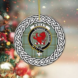 Kelly Scottish Clan Tartan Crest Badge Old Plaid Ornament Gift. Christmas Tree Ornament Tartan Ornament Great Christmas Ornaments Gift