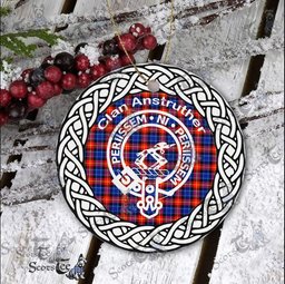Anstruther Clan Tartan Crest Badge Plaid Ornament Gift. Christmas Tree Ornament Anstruther Clan Tartan Ornament Great Christmas Ornaments Gift