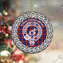 Anstruther Clan Tartan Crest Badge Plaid Ornament Gift. Christmas Tree Ornament Anstruther Clan Tartan Ornament Great Christmas Ornaments Gift