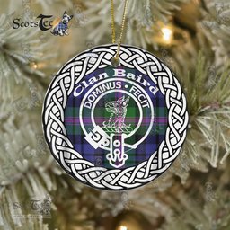 Baird Clan Tartan Crest Badge Plaid Ornament Gift. Christmas Tree Ornament Baird Clan Tartan Ornament Great Christmas Ornaments Gift