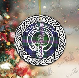 Baird Clan Tartan Crest Badge Plaid Ornament Gift. Christmas Tree Ornament Baird Clan Tartan Ornament Great Christmas Ornaments Gift