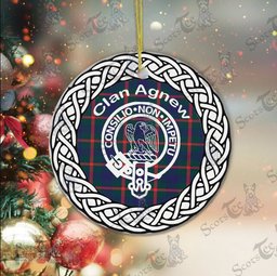 Agnew Clan Tartan Crest Badge Plaid Ornament Gift. Christmas Tree Ornament Agnew Clan Tartan Ornament Great Christmas Ornaments Gift