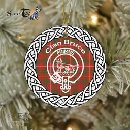 Bruce Clan Tartan Crest Badge Plaid Ornament Gift. Christmas Tree Ornament Brodie Clan Tartan Ornament Great Christmas Ornaments Gift