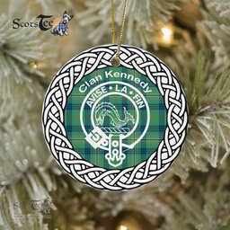 Kennedy Ancient Clan Tartan Crest Badge Plaid Ornament Gift. Christmas Tree Ornament Tartan Ornament Great Christmas Ornaments Gift