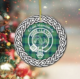 Kennedy Ancient Clan Tartan Crest Badge Plaid Ornament Gift. Christmas Tree Ornament Tartan Ornament Great Christmas Ornaments Gift