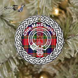 MacPherson Scottish Clan Tartan Crest Badge Old Plaid Ornament Gift. Christmas Tree Ornament Tartan Ornament Great Christmas Ornaments Gift