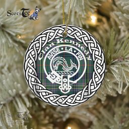 Kennedy Clan Tartan Crest Badge Plaid Ornament Gift. Christmas Tree Ornament Tartan Ornament Great Christmas Ornaments Gift