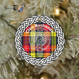 Buchanan Clan Tartan Crest Badge Plaid Ornament Gift. Christmas Tree Ornament Brodie Clan Tartan Ornament Great Christmas Ornaments Gift