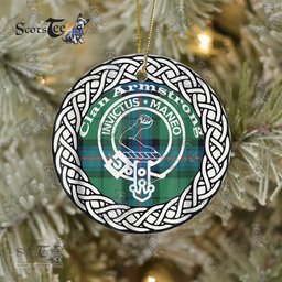 Armstrong Clan Tartan Crest Badge Plaid Ornament Gift. Christmas Tree Ornament Armstrong Clan Tartan Ornament Great Christmas Ornaments Gift