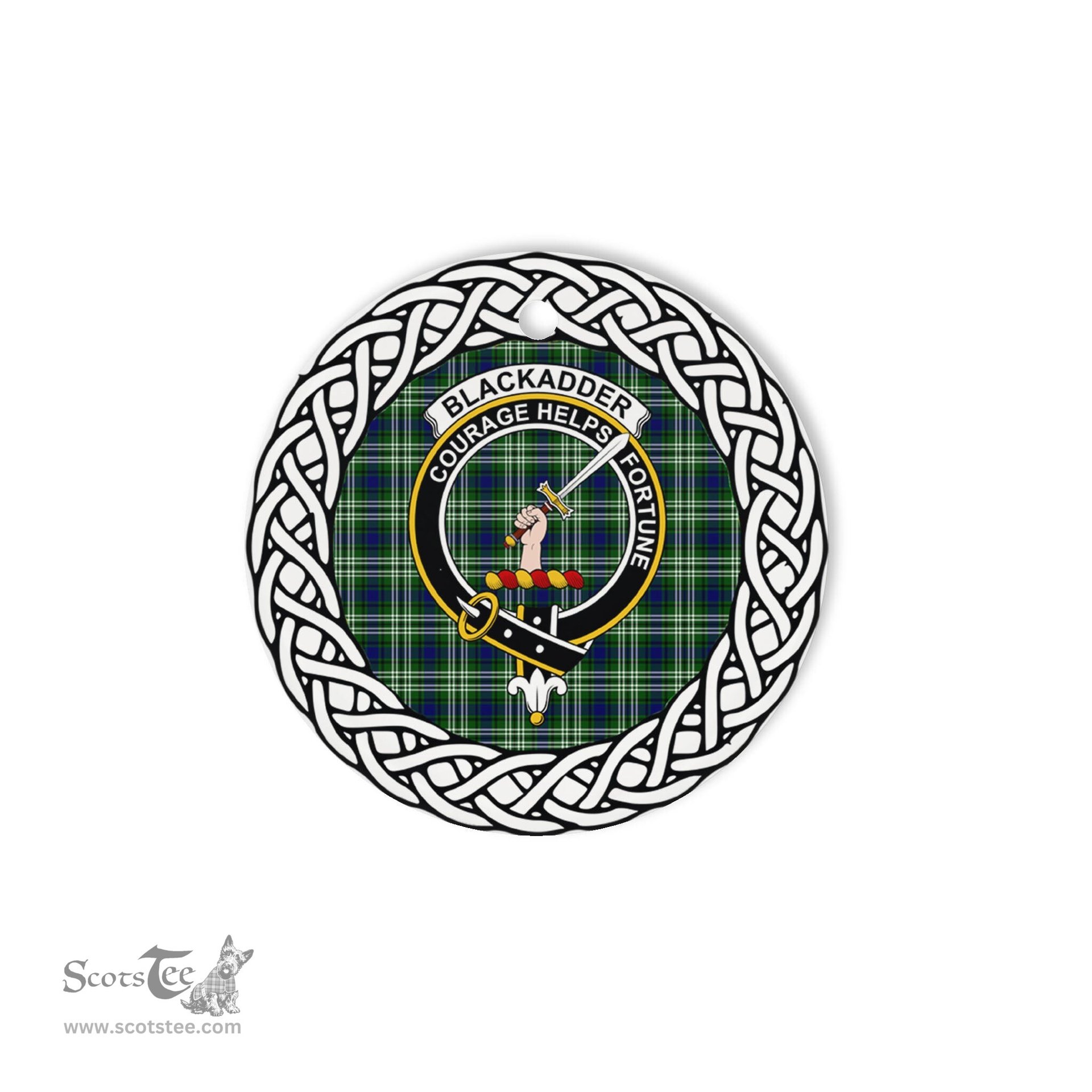 Blackadder Clan Tartan Crest Badge Plaid Ornament Gift. Christmas Tree Ornament Tartan Ornament Great Christmas Ornaments Gift
