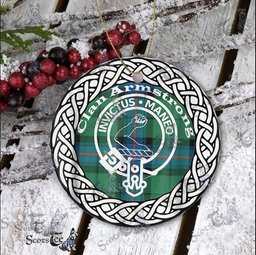 Armstrong Clan Tartan Crest Badge Plaid Ornament Gift. Christmas Tree Ornament Armstrong Clan Tartan Ornament Great Christmas Ornaments Gift
