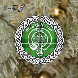 Galloway Clan Tartan Crest Badge Plaid Ornament Gift. Christmas Tree Ornament Tartan Ornament Great Christmas Ornaments Gift