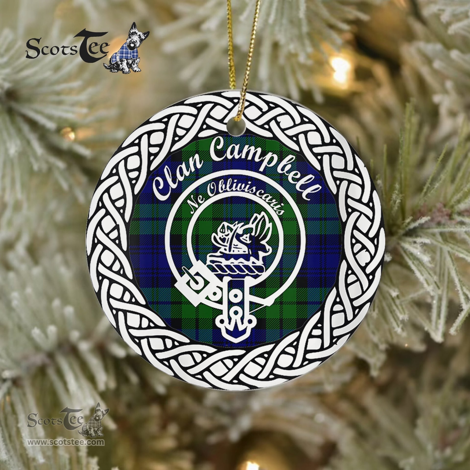 Campbell Clan Tartan Crest Badge Plaid Ornament Gift. Christmas Tree Ornament Campbell Clan Tartan Ornament Great Calder Ornaments Gift