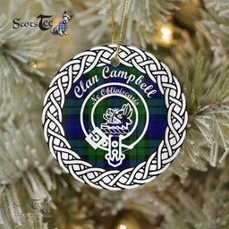 Campbell Clan Tartan Crest Badge Plaid Ornament Gift. Christmas Tree Ornament Campbell Clan Tartan Ornament Great Calder Ornaments Gift