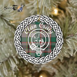 Craig Clan Tartan Crest Badge Plaid Ornament Gift. Christmas Tree Ornament Craig Clan Tartan Ornament Great Christmas Ornaments Gift